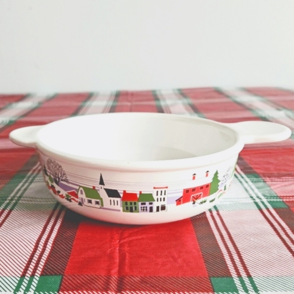 Corningware Vintage Christmas Baking‎ Dish Sleigh Winter Rare P-240-B